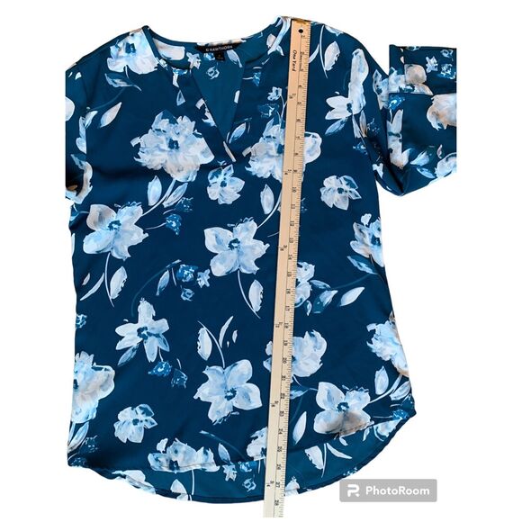 41 Hawthorn Blue & White Floral Blouse Small - Picture 3 of 6